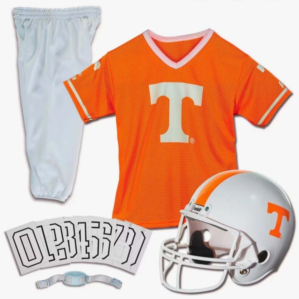 Orange and White Football Jersey Set